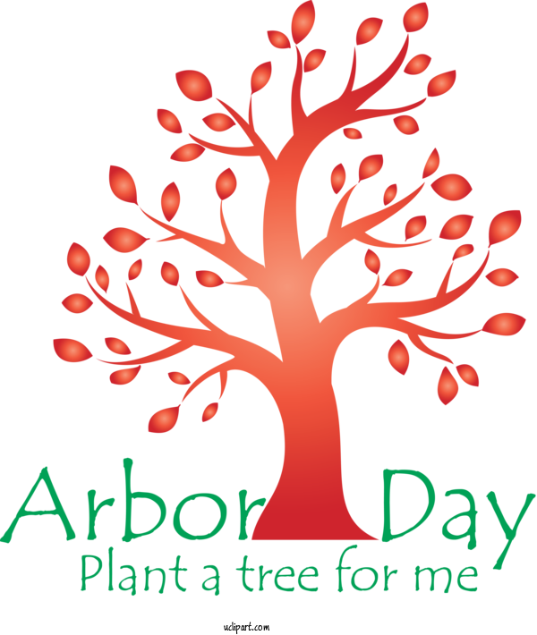 Free Holidays Tree Red Leaf For Arbor Day Clipart Transparent Background