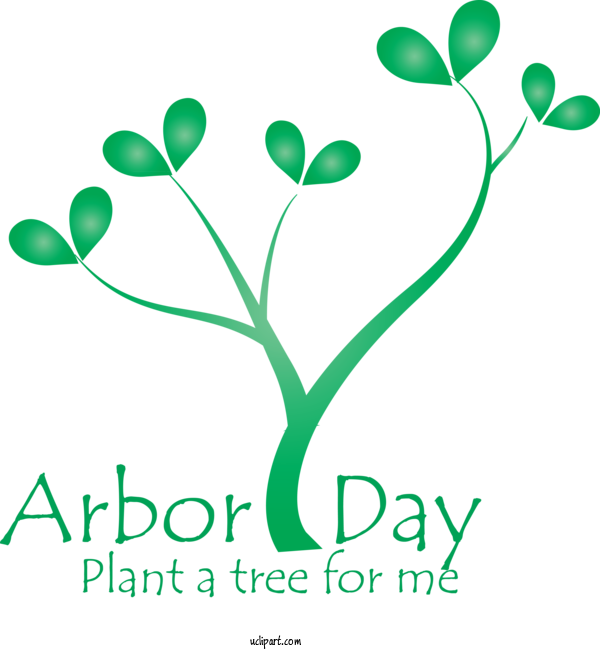 Free Holidays Green Leaf Plant For Arbor Day Clipart Transparent Background