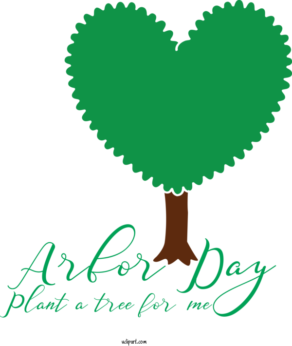 Free Holidays Green Heart Leaf For Arbor Day Clipart Transparent Background