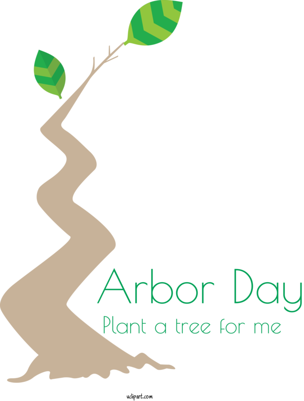 Free Holidays Logo Text Font For Arbor Day Clipart Transparent Background