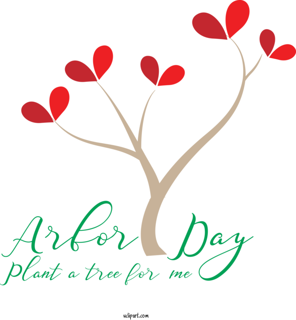 Free Holidays Love Heart Pedicel For Arbor Day Clipart Transparent Background