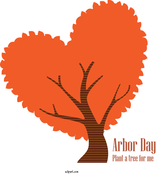 Free Holidays Tree Plant Heart For Arbor Day Clipart Transparent Background
