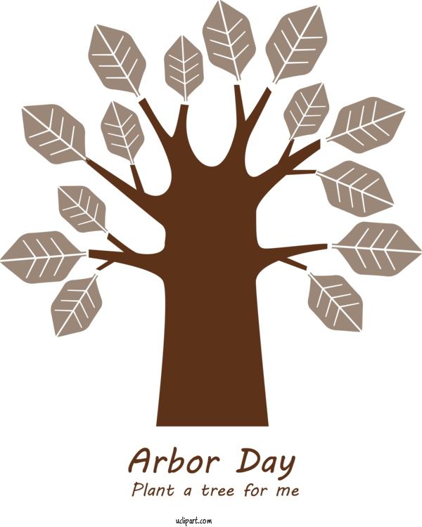 Free Holidays Leaf Hand Tree For Arbor Day Clipart Transparent Background