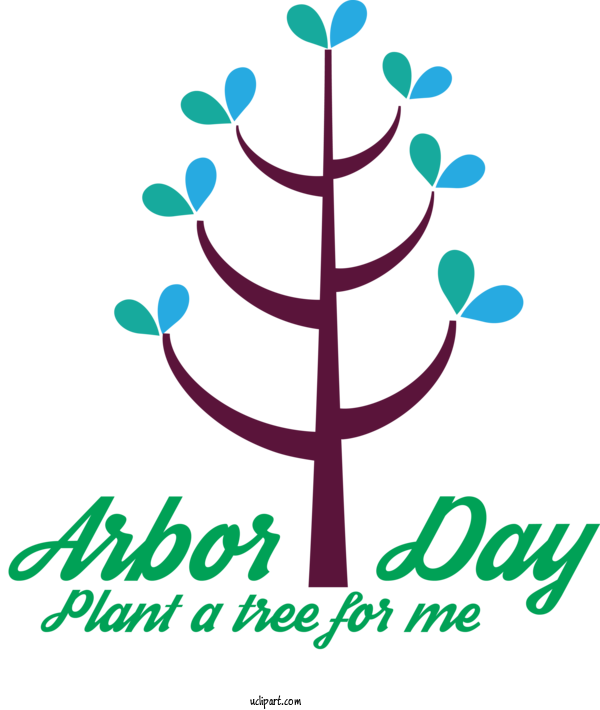 Free Holidays Font Logo For Arbor Day Clipart Transparent Background