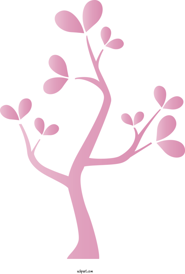 Free Nature Branch Pink Tree For Tree Clipart Transparent Background