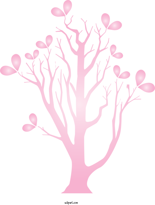 Free Nature Pink Branch Tree For Tree Clipart Transparent Background