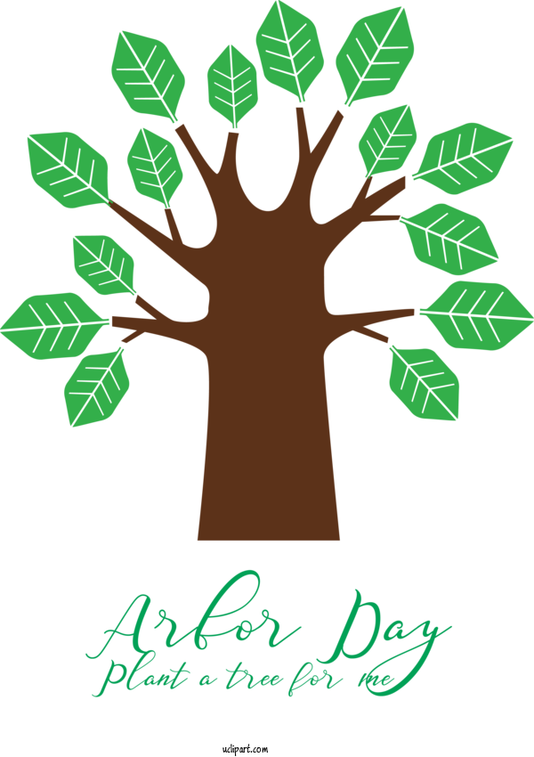 Free Holidays Leaf Green Plant For Arbor Day Clipart Transparent Background
