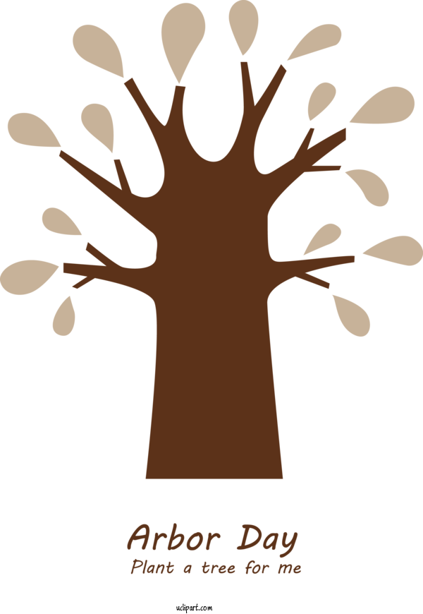 Free Holidays Tree Hand Logo For Arbor Day Clipart Transparent Background