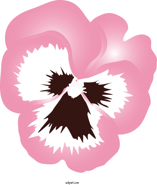 Free Flowers Pink Flower Plant For Pansy Clipart Transparent Background
