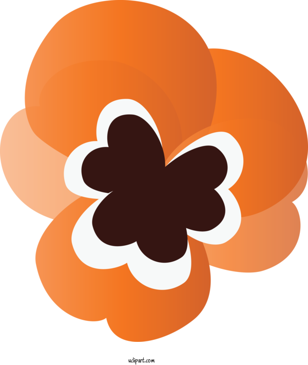 Free Flowers Orange Logo Plant For Pansy Clipart Transparent Background