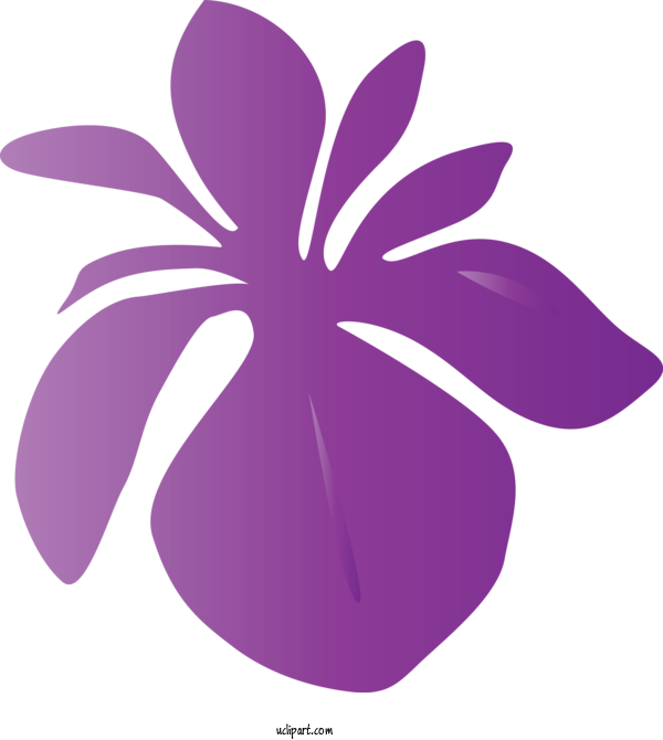 Free Flowers Violet Purple Petal For IRIS Clipart Transparent Background