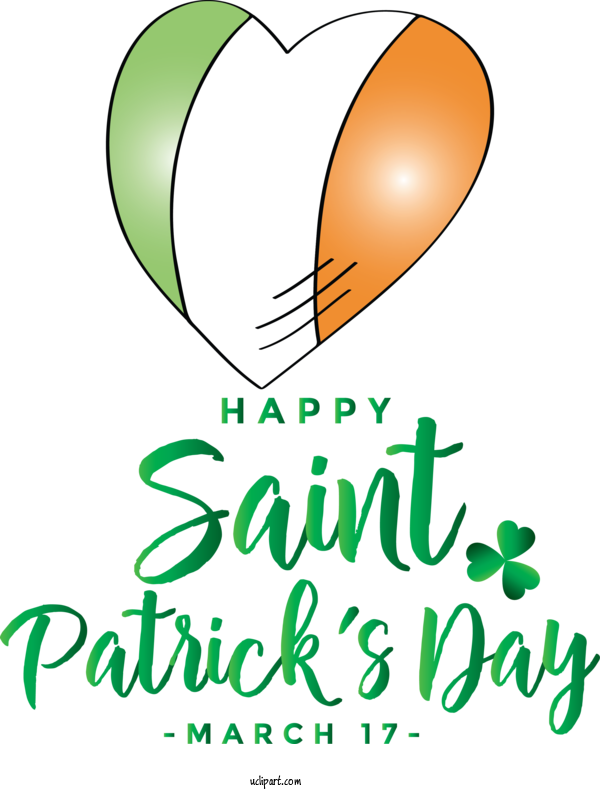 Free Holidays Text Leaf Font For Saint Patricks Day Clipart Transparent Background