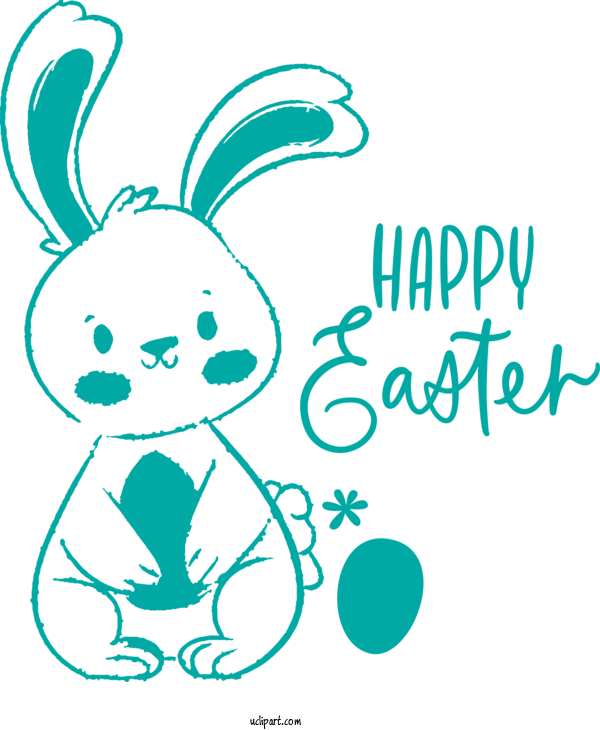 Free Holidays Text Cartoon Head For Easter Clipart Transparent Background