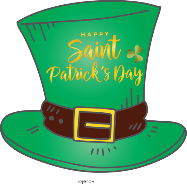 Free Holidays Green Headgear Costume Hat For Saint Patricks Day Clipart Transparent Background