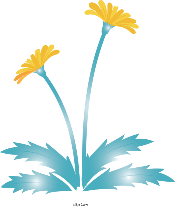 Free Flowers Flower Plant Yellow For Dandelion Clipart Transparent Background
