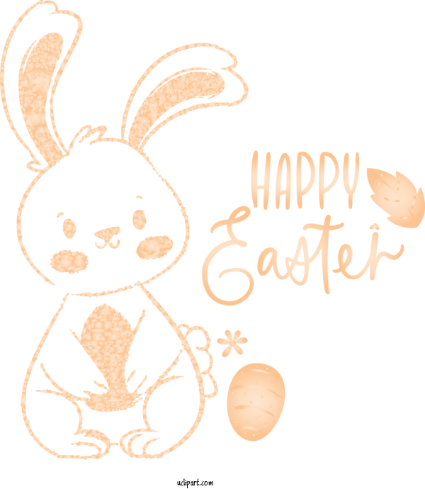 Free Holidays Rabbit Text Nose For Easter Clipart Transparent Background