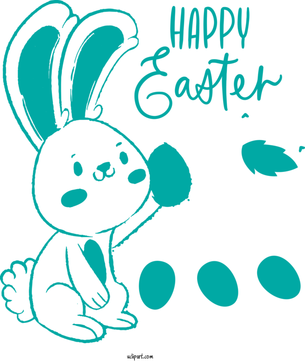 Free Holidays Green Line Art Turquoise For Easter Clipart Transparent Background