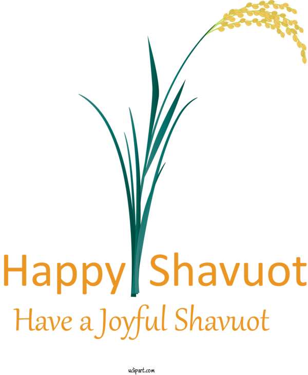 Free Holidays Text Leaf Plant For Shavuot Clipart Transparent Background