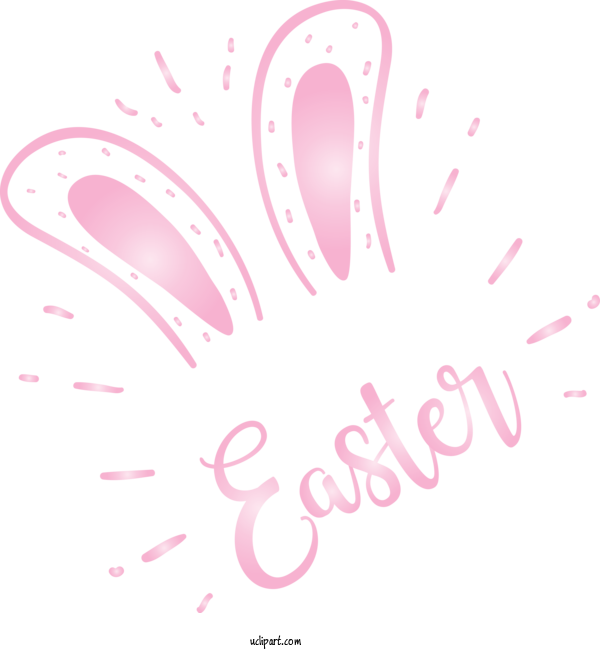 Free Holidays Text Pink Font For Easter Clipart Transparent Background