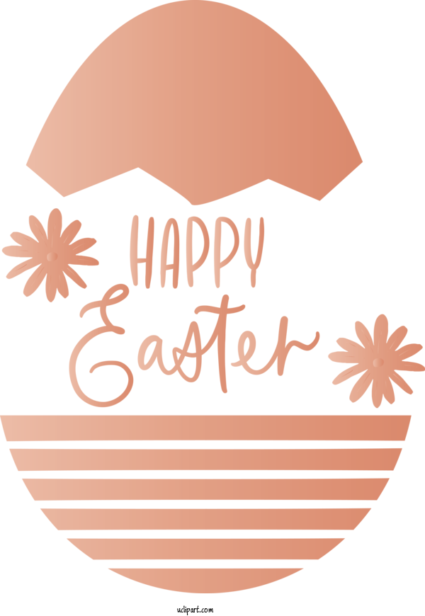 Free Easter Text Orange Logo For Holidays Clipart Transparent Background