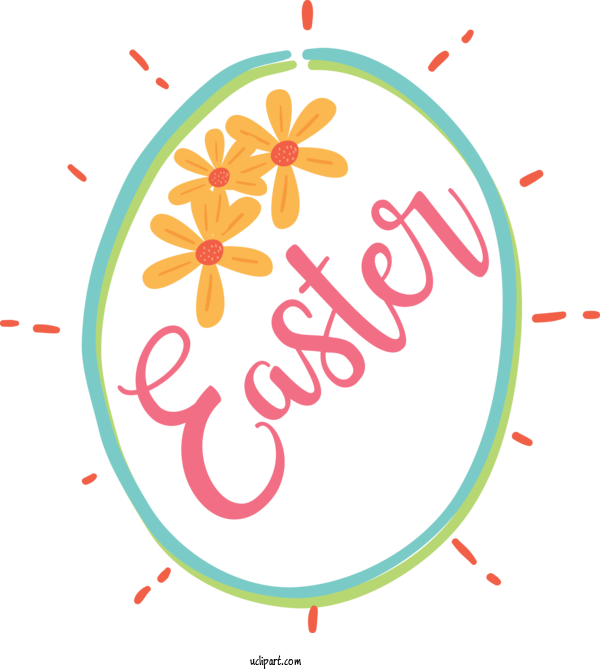 Free Holidays Text Orange Font For Easter Clipart Transparent Background
