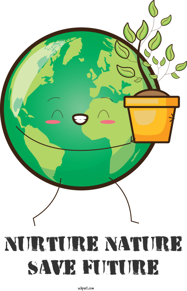 Free Holidays Green Logo For Earth Day Clipart Transparent Background
