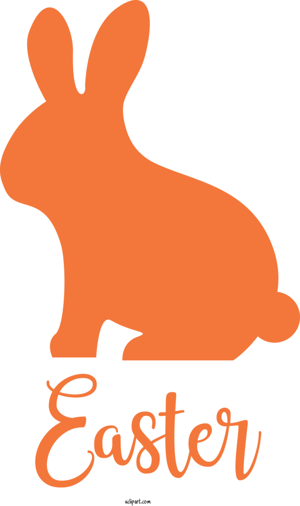 Free Holidays Orange Animal Figure Rabbit For Easter Clipart Transparent Background