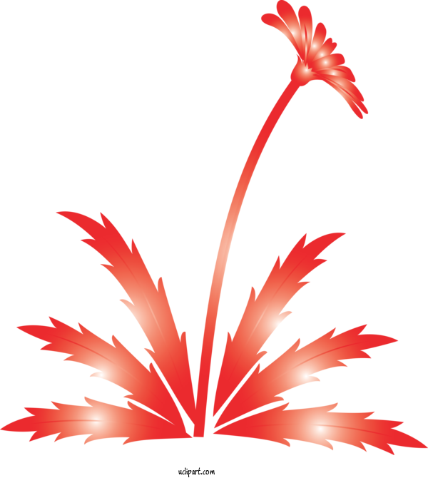 Free Flowers Leaf Red Plant For Dandelion Clipart Transparent Background