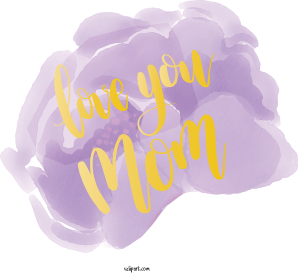 Free Holidays Purple Violet Text For Mothers Day Clipart Transparent Background