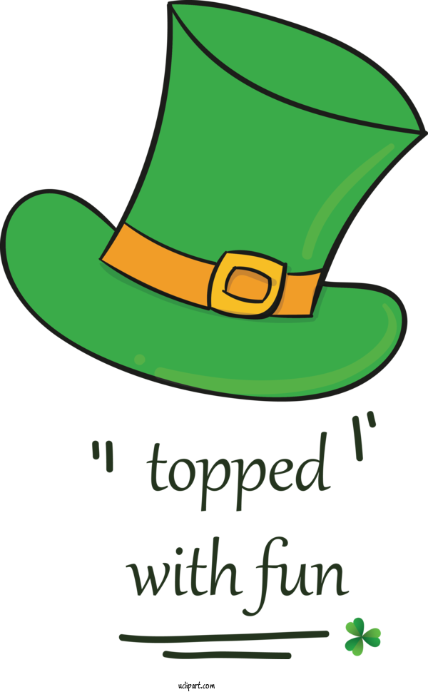 Free Holidays Green Clothing Costume Hat For Saint Patricks Day Clipart Transparent Background