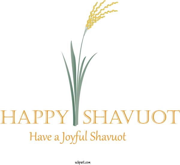 Free Holidays Plant Text Logo For Shavuot Clipart Transparent Background