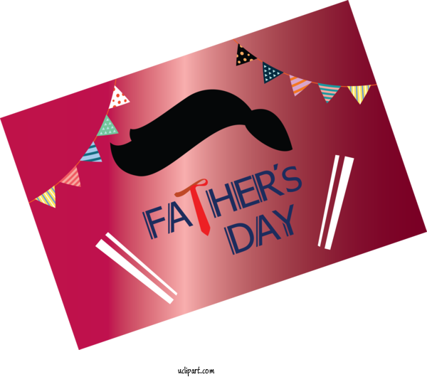 Free Holidays Logo Moustache Text For Fathers Day Clipart Transparent Background