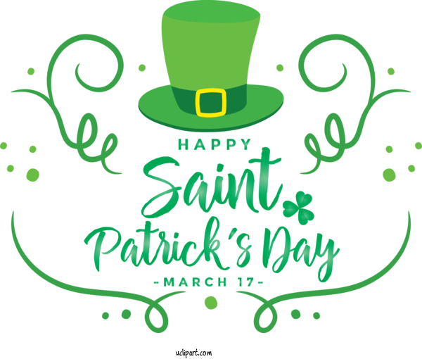 Free Holidays Green Font Saint Patrick's Day For Saint Patricks Day Clipart Transparent Background