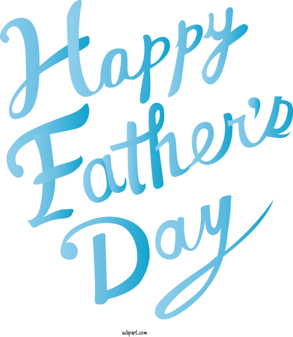 Free Holidays Font Text Turquoise For Fathers Day Clipart Transparent Background