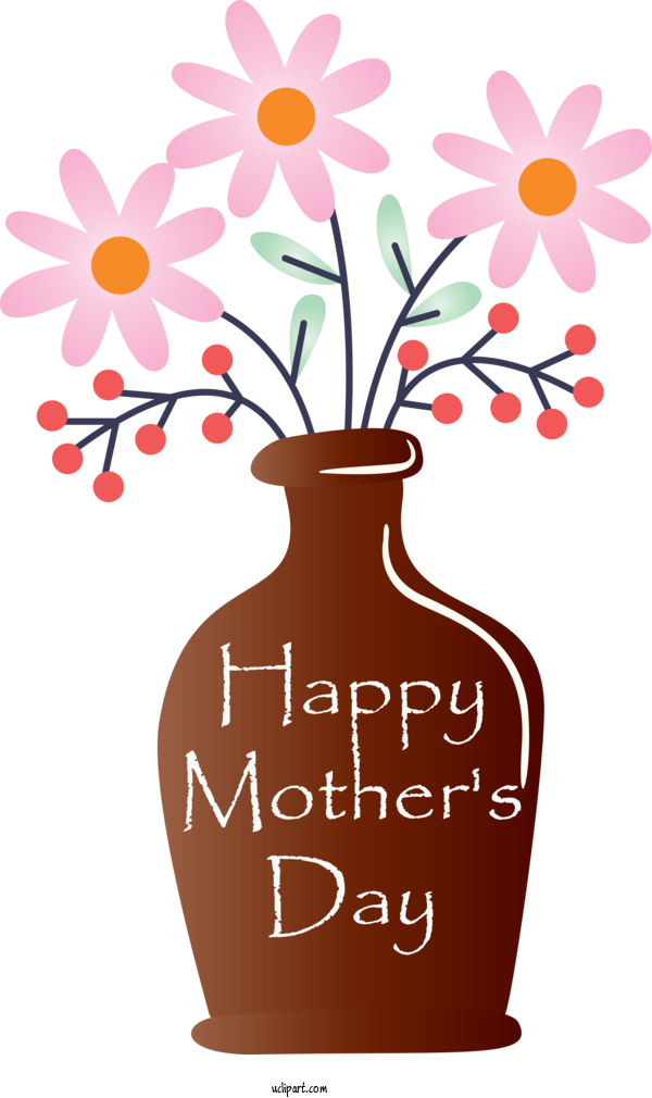 Free Holidays Flowerpot Vase Artifact For Mothers Day Clipart Transparent Background