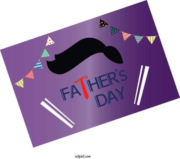 Free Holidays Moustache Violet Logo For Fathers Day Clipart Transparent Background