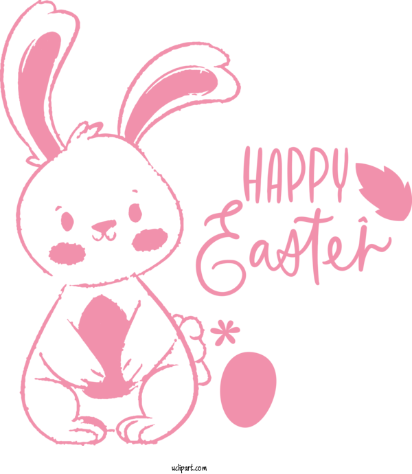 Free Holidays Pink Text Nose For Easter Clipart Transparent Background