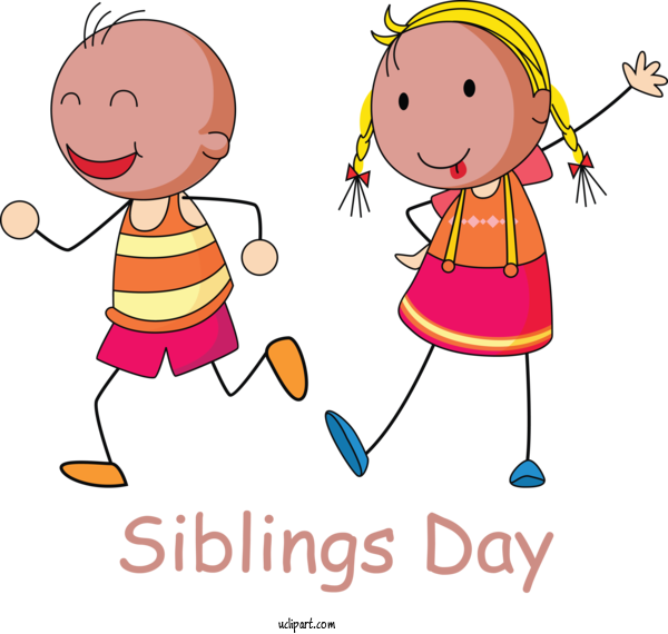 Free Holidays Cartoon Playing Sports Child For Siblings Day Clipart Transparent Background