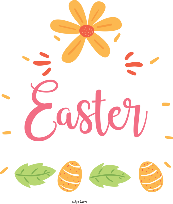 Free Holidays Leaf Text Orange For Easter Clipart Transparent Background