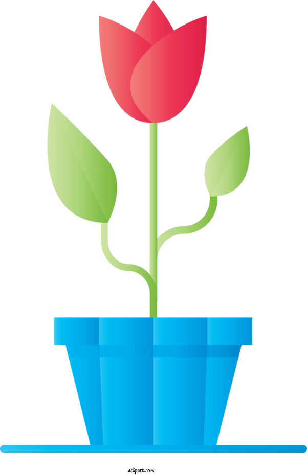 Free Holidays Flowerpot Tulip Plant For Earth Day Clipart Transparent Background
