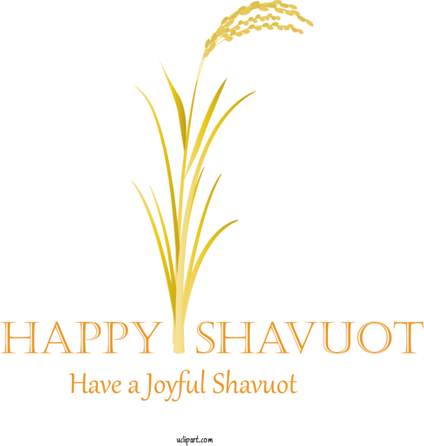 Free Holidays Text Logo Yellow For Shavuot Clipart Transparent Background