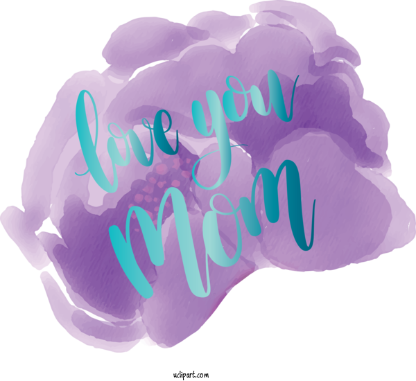 Free Holidays Purple Violet Font For Mothers Day Clipart Transparent Background