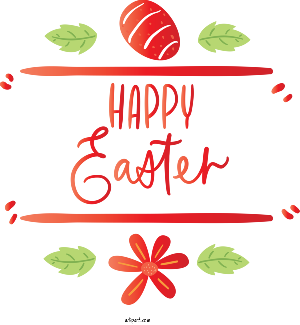 Free Holidays Leaf Text Line For Easter Clipart Transparent Background