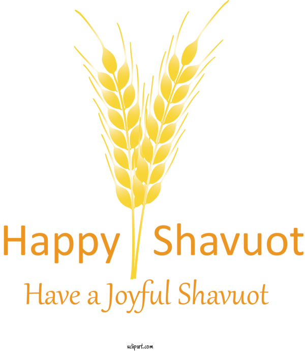 Free Holidays Yellow Leaf Logo For Shavuot Clipart Transparent Background