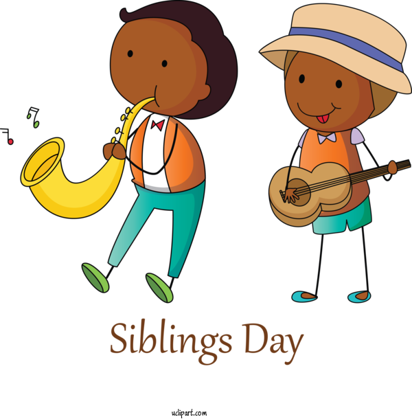 Free Holidays Cartoon Playing Sports Sharing For Siblings Day Clipart Transparent Background