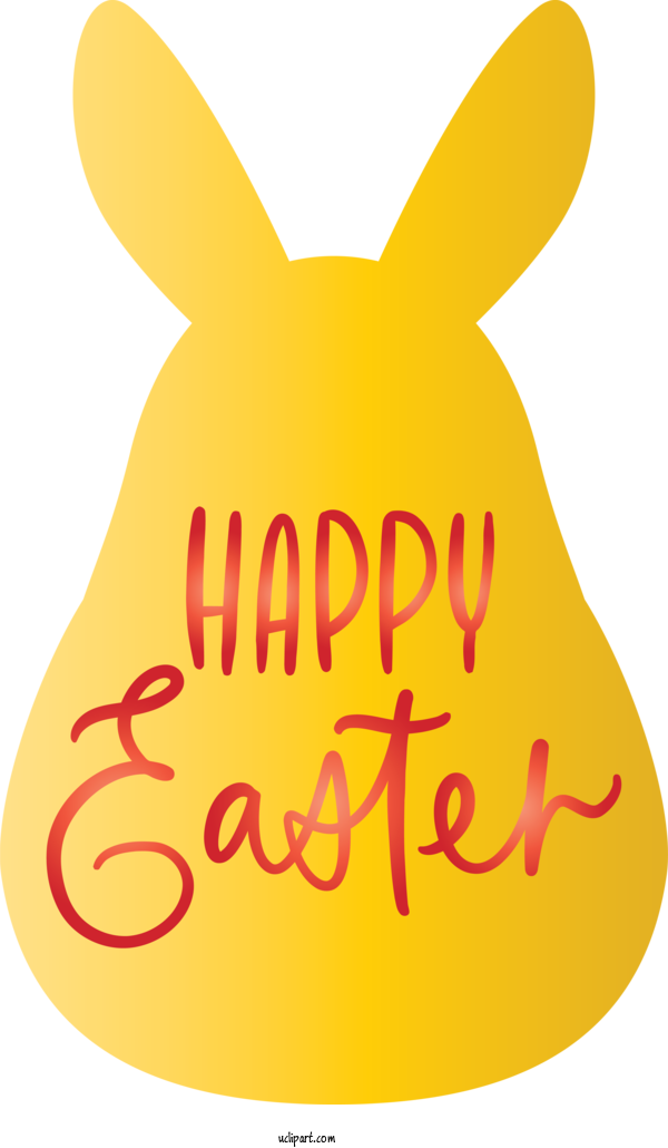 Free Holidays Yellow Text Font For Easter Clipart Transparent Background