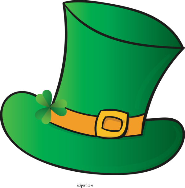 Free Holidays Green Costume Hat Headgear For Saint Patricks Day Clipart Transparent Background