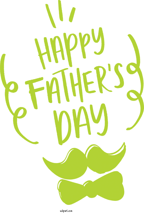 Free Holidays Text Green Font For Fathers Day Clipart Transparent Background