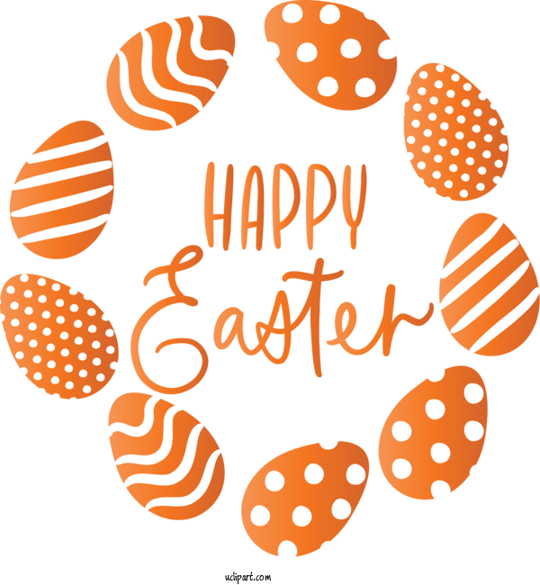 Free Easter Orange Pattern Design For Holidays Clipart Transparent Background