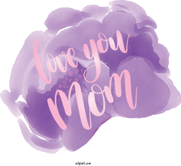 Free Holidays Violet Purple Text For Mothers Day Clipart Transparent Background